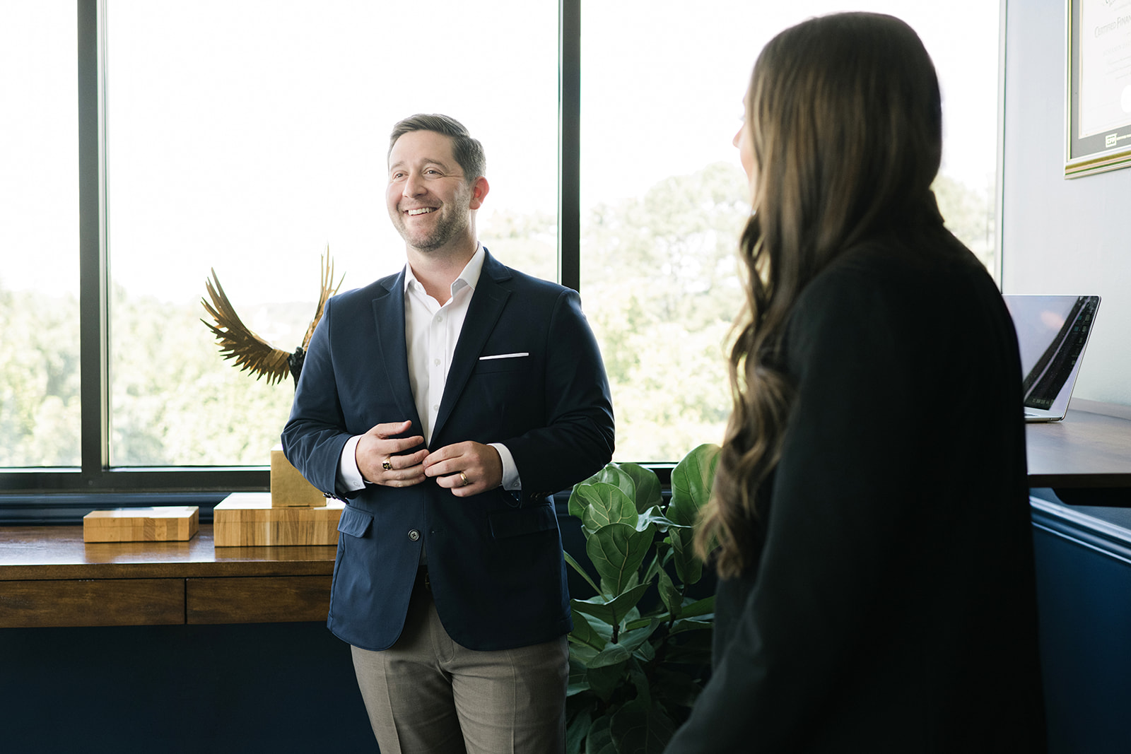 David Talley in a client conversation